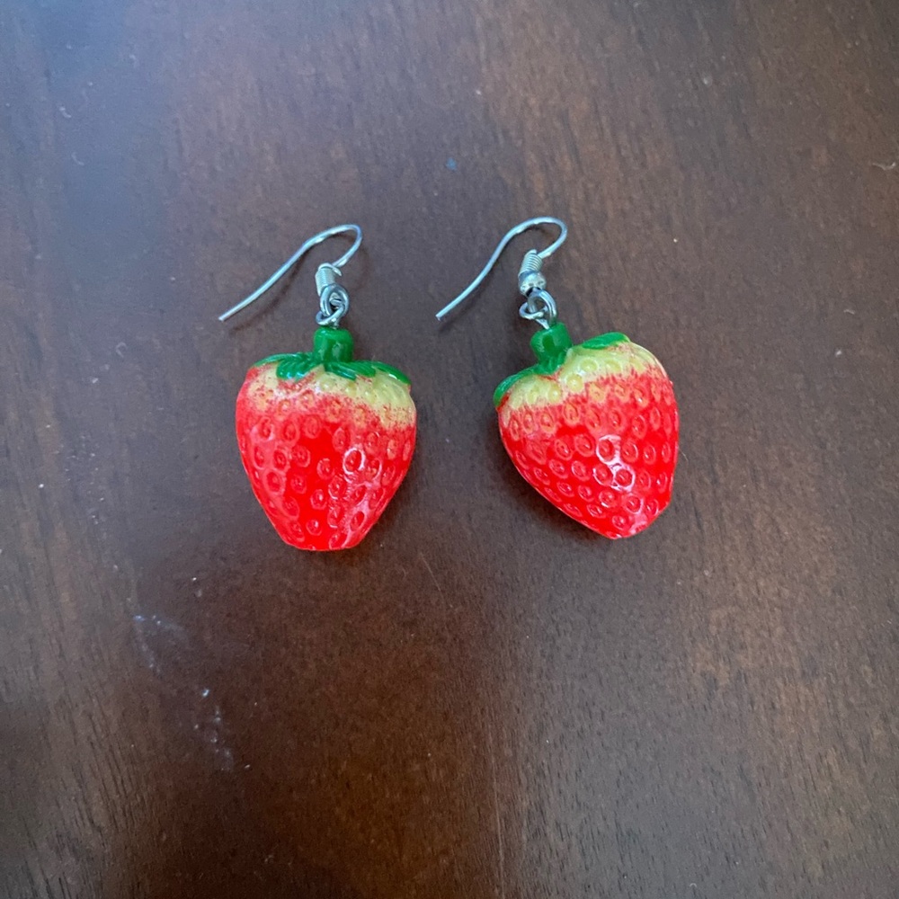 cute strawberry earrings